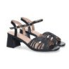 Sandalias tacón medio cómodo para fiesta elegante para mujer color negro JL778