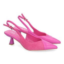 Zapatos de tacón color fucsia cómodo de vestir para mujer L88-327