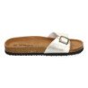 Sandalias planas cómodas para color oro hebilla para mujer M-102