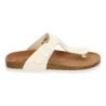 Sandalias planas bio tipo esclava mujer color beige M-16