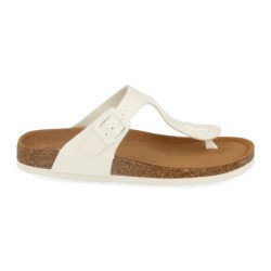 Sandalias planas bio tipo esclava mujer color blanco M-16