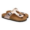 Sandalias planas bio tipo esclava mujer color champan M-16