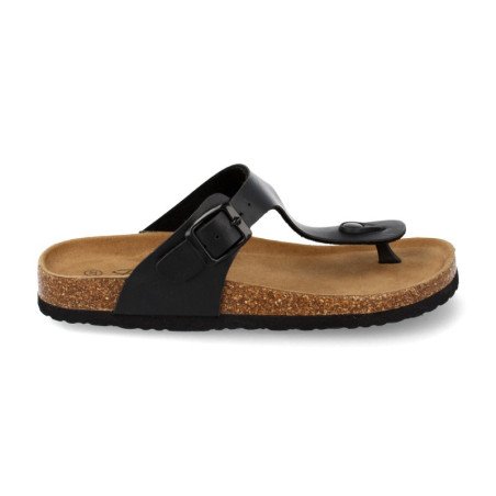 Sandalias planas bio tipo esclava mujer color negro M-16