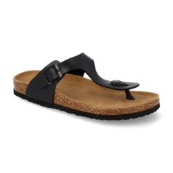 Sandalias planas bio tipo esclava mujer color negro M-16