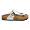 Sandalias doradas planas bio tipo esclava mujer M-16