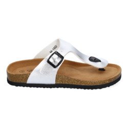 Sandalias platedas planas bio tipo esclava mujer M-16