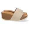 Sandalias bio plataforma pala simple para mujer color beige M-200C