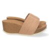 Sandalias bio plataforma pala simple para mujer color champán M-200C