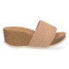Sandalias bio plataforma pala simple para mujer color champán M-200C