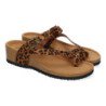 Sandalias tipo esclavas de cuña bio para mujer estampado animal M-227C