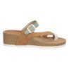 Sandalias tipo esclavas de cuña bio para mujer color verde M-227C