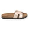 Sandalias planas bajas para mujer comodas color champan M-235