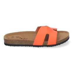 Sandalias planas bajas para mujer cómodas color naranja M-235