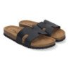 Sandalias planas bajas para mujer comodas color negro M-235