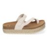 Sandalias planas con plataforma en yute tipo esclava para mujer color beige M-238