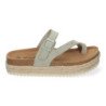 Sandalias planas con plataforma en yute tipo esclava para mujer color verde M-238