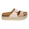 Sandalias planas de plataforma en yute para mujer comodas color nude M-239