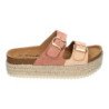 Sandalias planas de plataforma en yute para mujer comodas color rosa M-239