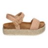 Sandalias de plataforma bio en yute para mujer color taupe M-257