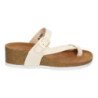 Sandalias de cuña bio tipo esclava mujer color beige M-28
