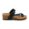 Sandalias de cuña bio tipo esclava mujer color negro M-28