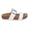 Sandalias planas material bio comoda mujer color blanco M-282