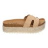 Sandalias bio de plataforma en yute para mujer color kaki M-288
