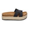 Sandalias bio de plataforma en yute para mujer color negro M-288
