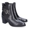 Botines de tacón elegantes hebilla para mujer color negro M-797