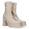 Botines tacón ancho y plataforma mujer color beige M3910