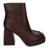 Botines tacón y plataforma elegantes para mujer color marrón MP358-3