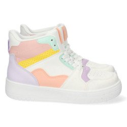 Sneakers abotinada mujer color lila