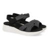 Sandalias planas cómodas para mujer color negro NS-5150
