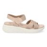 Sandalias planas cómodas para mujer color nude NS-5150