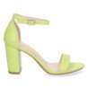 Sandalias de tacón cómodo fiesta mujer color amarillo P-6398