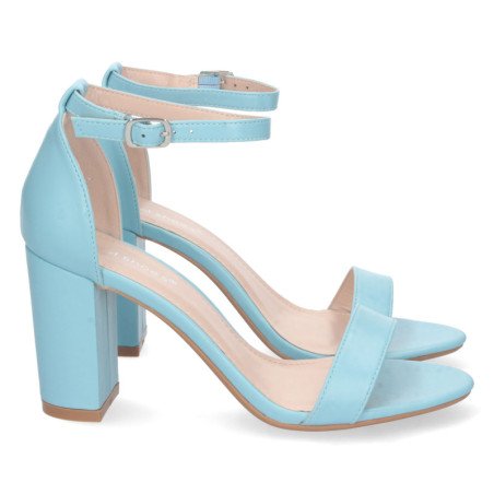 Sandalias de tacón cómodo fiesta mujer color azul P-6398