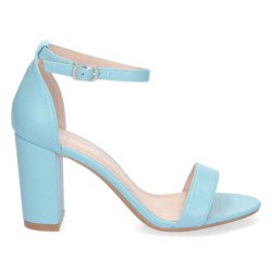 Sandalias de tacón cómodo fiesta mujer color azul P-6398