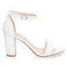 Sandalias de tacón cómodo fiesta mujer color blanco P-6398