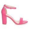 Sandalias de tacón cómodo fiesta mujer color fucsia P-6398