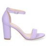 Sandalias de tacón cómodo fiesta mujer color lila P-6398