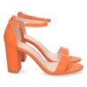 Sandalias de tacón cómodo fiesta mujer color naranja P-6398