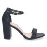 Sandalias de tacón cómodo fiesta mujer color negro P-6398