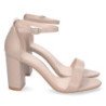 Sandalias de tacón cómodo fiesta mujer color nude P-6398