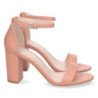 Sandalias de tacón cómodo fiesta mujer color rosa palo P-6398