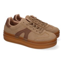 Zapatillas deportivas cómodas para mujer color kaki PP-15