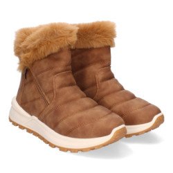 Botas estilo esquimal borreguito en caña para mujer color camel PP-18
