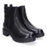 Botines de tacón bajo elegantes hebilla para mujer color negro RD813
