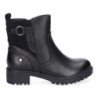 Botines de tacón bajo elegantes hebilla para mujer color negro RD813