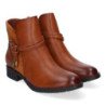Botines tacón bajo marrones cómodos elegantes correa mujer RD817