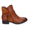 Botines tacón bajo marrones cómodos elegantes correa mujer RD817